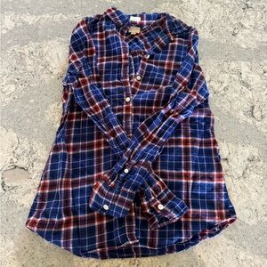 NWOT XS J Crew Plaid Cotten Button Up